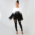 Hot-selling european and american women's fall/winter sweater cardigan -  &  bestseller: handmade tassel knit pullover sweater