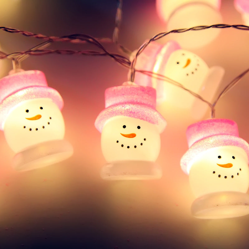 Directly from the manufacturer LED light string Christmas decoration Red Hat old man, New Year holiday decoration battery box lights wholesale