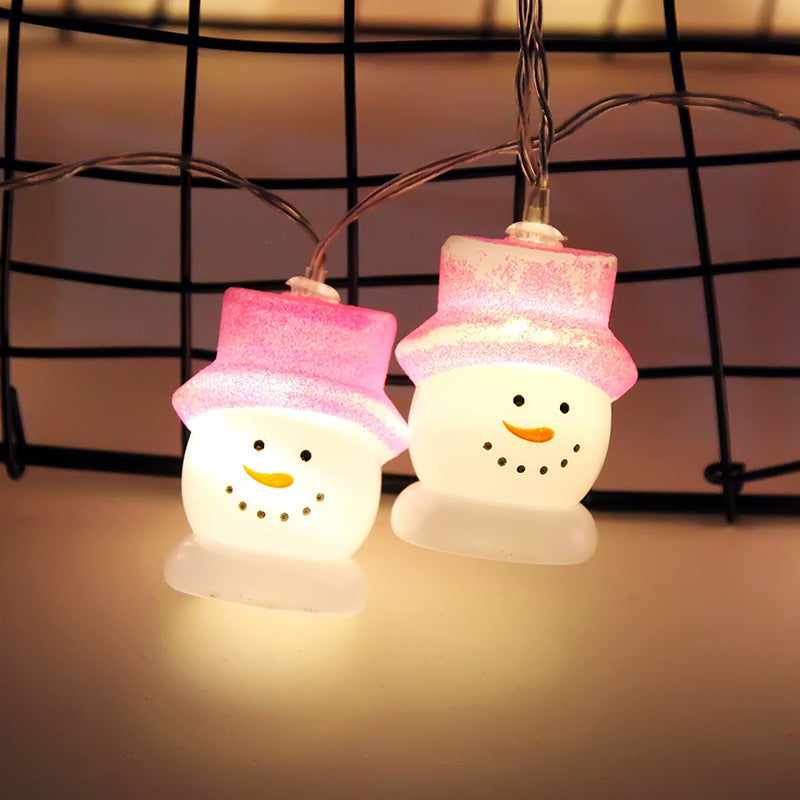 Directly from the manufacturer LED light string Christmas decoration Red Hat old man, New Year holiday decoration battery box lights wholesale