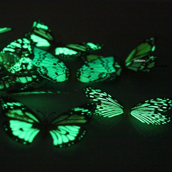 Manufacturer spot luminous 10CM simulated butterfly, creative home gardening decoration flower arrangement accessories, curtain decorations