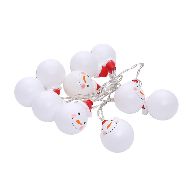 Cross-border new led snowman light string ins bedroom decoration string lights battery lights Christmas flash lights