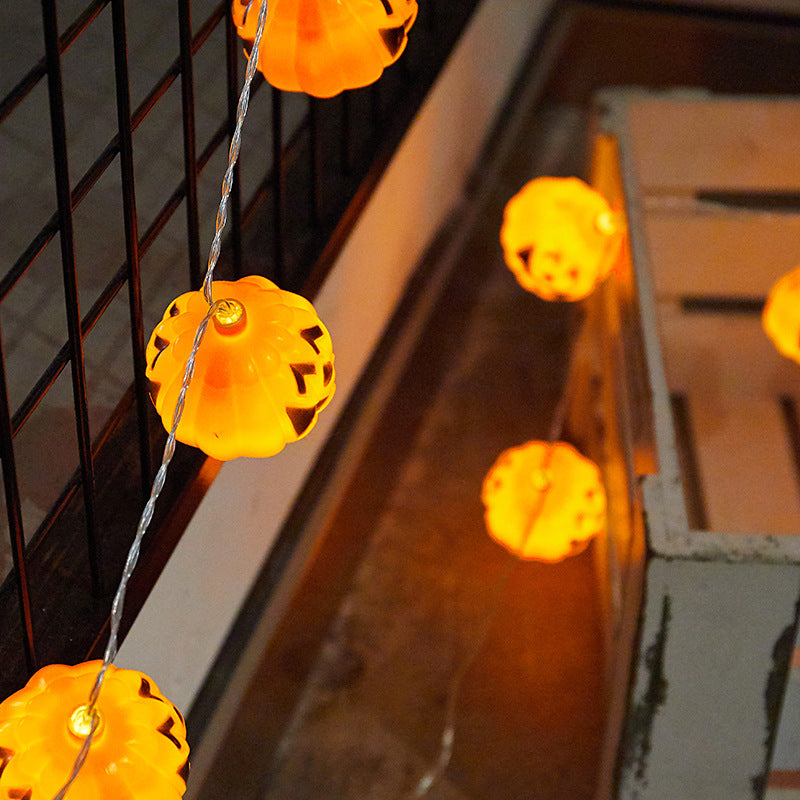 Cross-border new wholesale Halloween decorations led light string battery box ghost festival lights pumpkin lights festival lights