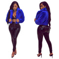 Amazon  dunhuang hot selling fashionfall and winterloose artificial fur cardigan short jacket plush outwear