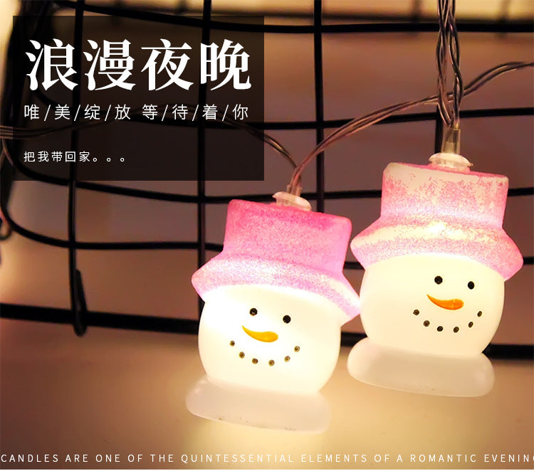 Directly from the manufacturer LED light string Christmas decoration Red Hat old man, New Year holiday decoration battery box lights wholesale