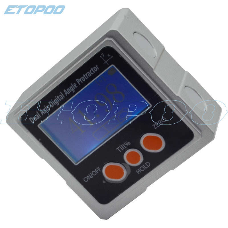 HUOTO three-sided magnetic force 4 * 90 ° waterproof, dual-axis tilt box, metal shell, digital angle ruler