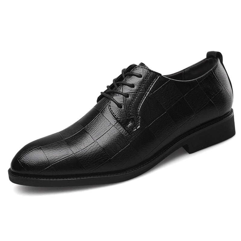 New men's casual shoes, extra large sizes, business formal leather shoes, men's lace-up versatile wedding shoes