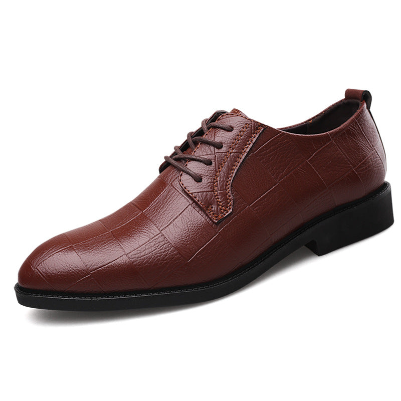 New men's casual shoes, extra large sizes, business formal leather shoes, men's lace-up versatile wedding shoes