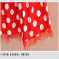 Girls' new mickey mouse head polka dot outfit - available in 5 sizes - dropshipping available - short sleeve t-shirt + skirt 2-piece set
