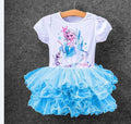 Summer new arrivals: girls' floral ruffle tulle skirt, frozen princess series patchwork dress
