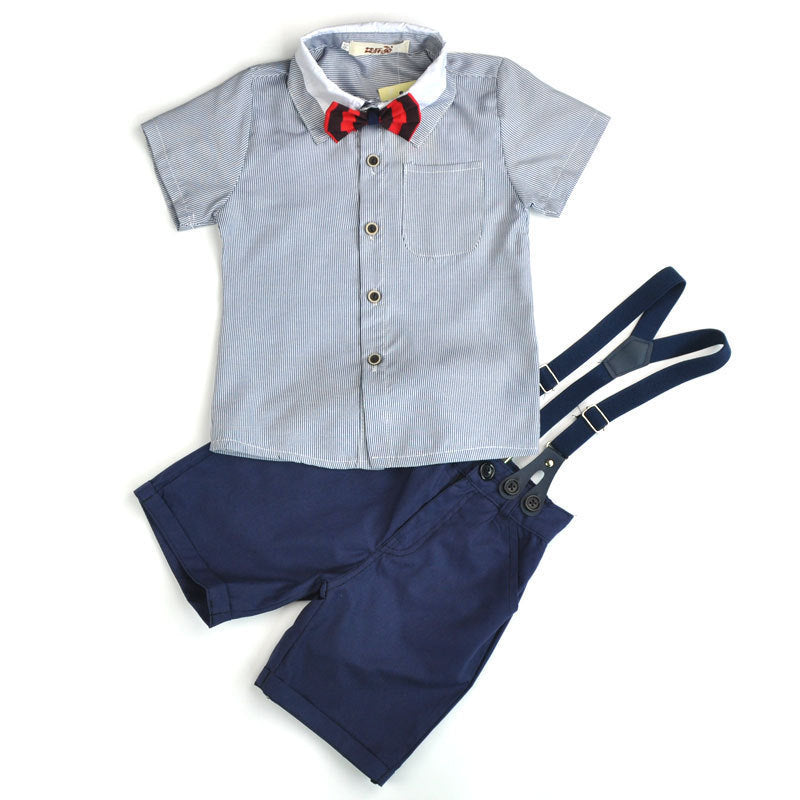 Boys' formal suit set: summer shirt and overalls. boys' performance costume - direct from the manufacturer, dropshipping available