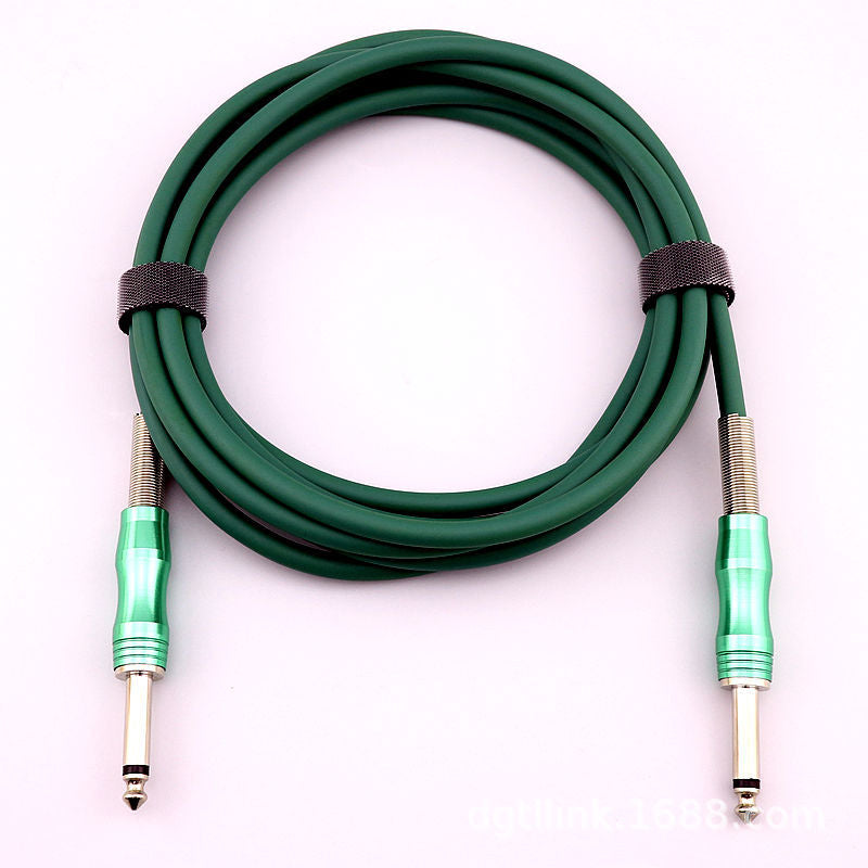 Factory customized 3-meter musical instrument noise reduction cable, folk electric box cable, color 6.35 bass acoustic electric guitar cable