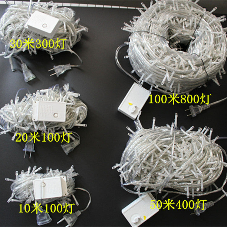 Cross-border outdoor LED gypsy star decorative lights string, wedding street lighting around the tree waterproof remote control flash lights string