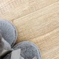 2024 autumn/winter new women's cotton slippers: round toe, open toe, fleece-lined, extra thick, bow accent, real fur pom-pom slippers for women
