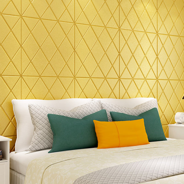 Three-dimensional 3D wall sticker children's room decoration wallpaper self-adhesive rental house decoration sticker anti-collision soft bag wall tile sticker
