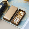 Titanium stainless steel spoon with luxury creative ceramic handle knife, fork, and spoon - european style cutlery set, wholesale gift tableware