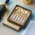 Titanium stainless steel spoon with luxury creative ceramic handle knife, fork, and spoon - european style cutlery set, wholesale gift tableware