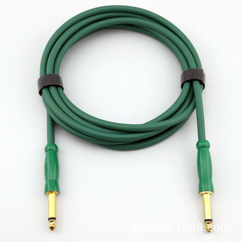 Factory customized 3-meter musical instrument noise reduction cable, folk electric box cable, color 6.35 bass acoustic electric guitar cable