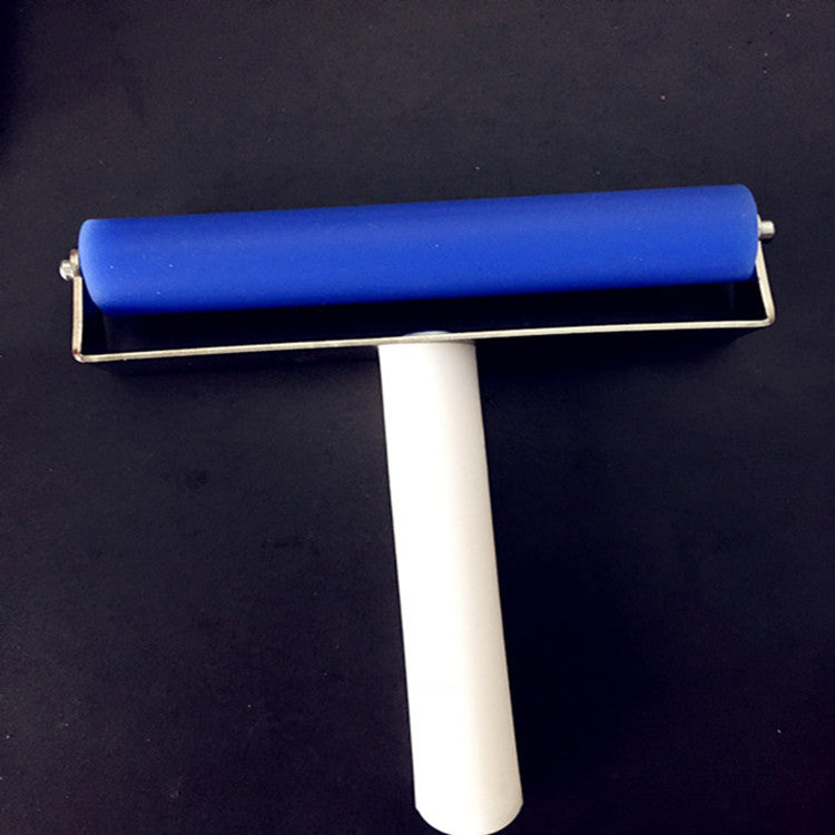 Blue imported patch roller, stainless steel push wheel, mobile phone film tool, soft silicone manual roller