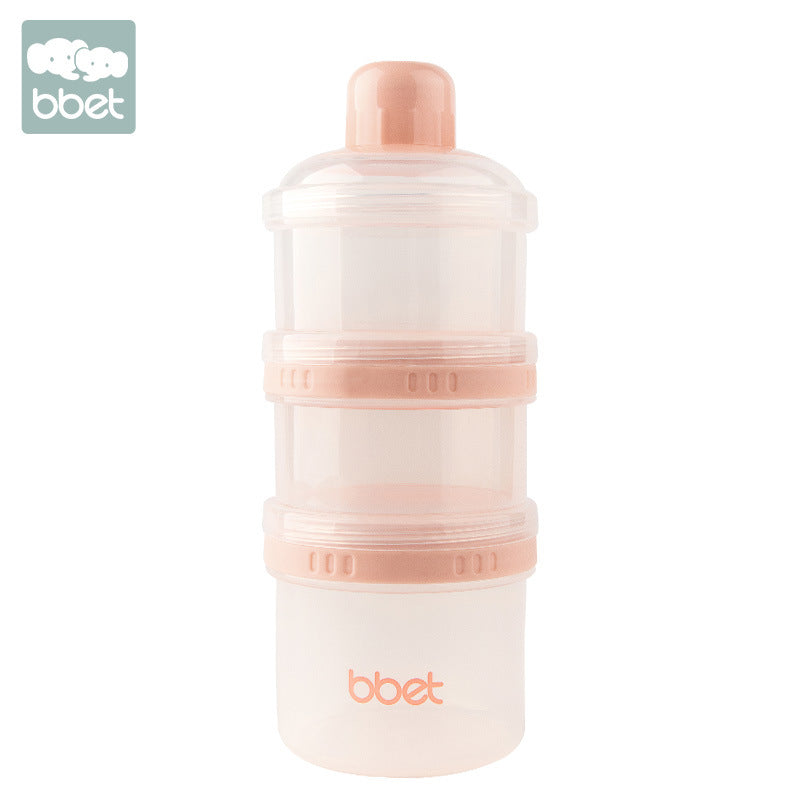 Babi Elephant Baby Milk Powder Box Portable Large Capacity Sealed Jar Newborn Going Out Tableware Three-grid Mini