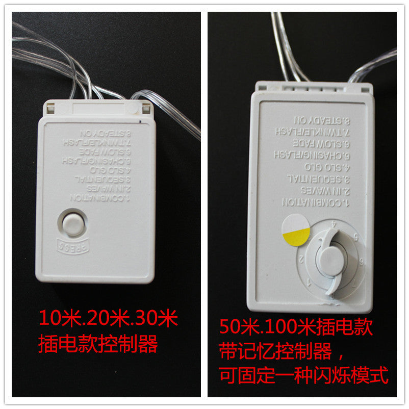 Cross-border outdoor LED gypsy star decorative lights string, wedding street lighting around the tree waterproof remote control flash lights string