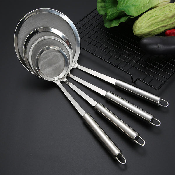 Daoqi 304 stainless steel colander household hot pot foaming spoon oil residue filter spoon fried leakage net drain oil filter spoon