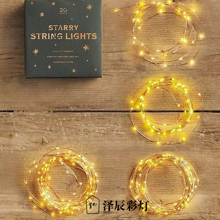 Hot-selling led waterproof copper wire light string ins Internet celebrity wedding decoration gift box filler Gypsy decorative copper wire light