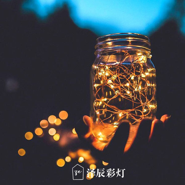 Waterproof copper wire light gift box filler LED lights Christmas ins Internet celebrity wedding decoration mini copper wire light string