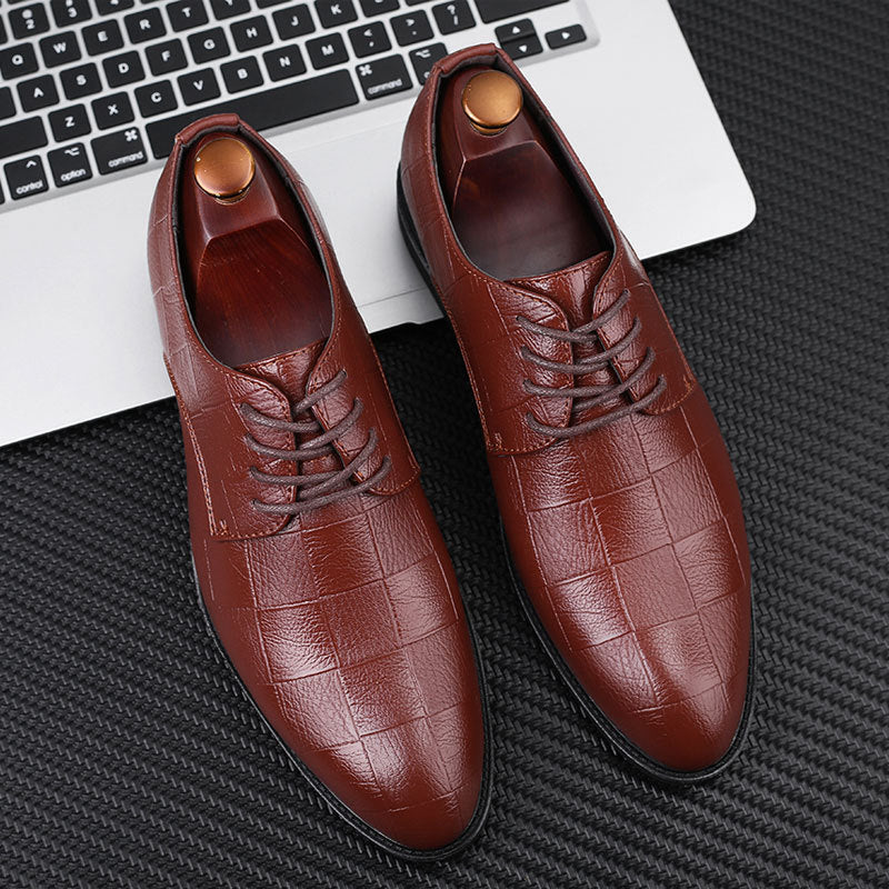 8813 leather shoes men's business formal shoes plus size casual shoes versatile pointed toe wedding shoes dropshipping available