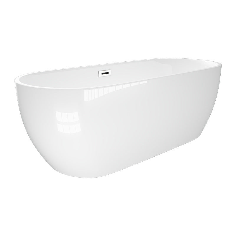 Simple style oval hotel home bathroom independent acrylic bathtub, QT-060 directly from the manufacturer