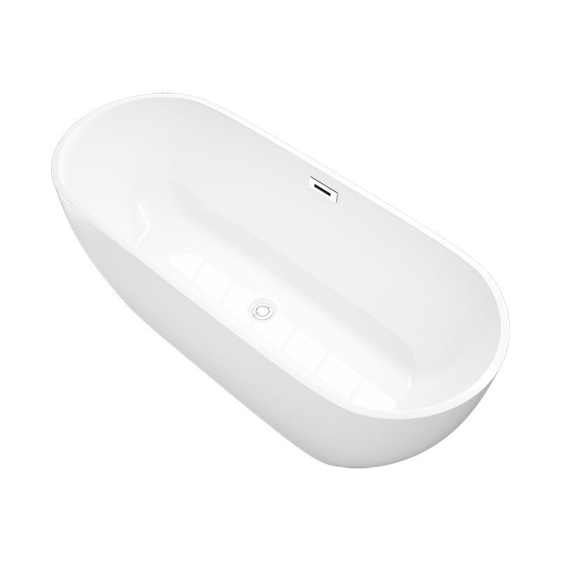 Simple style oval hotel home bathroom independent acrylic bathtub, QT-060 directly from the manufacturer