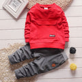 spring/autumn new boys' letter print long-sleeve two-piece outfit - direct from the manufacturer, dropshipping available