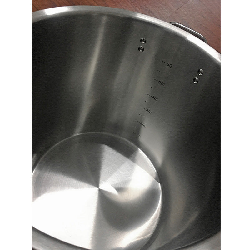 Thickened compound bottom 304 stainless steel soup bucket with cover hotel kitchen multi-purpose commercial compound bottom bucket large soup pot bucket