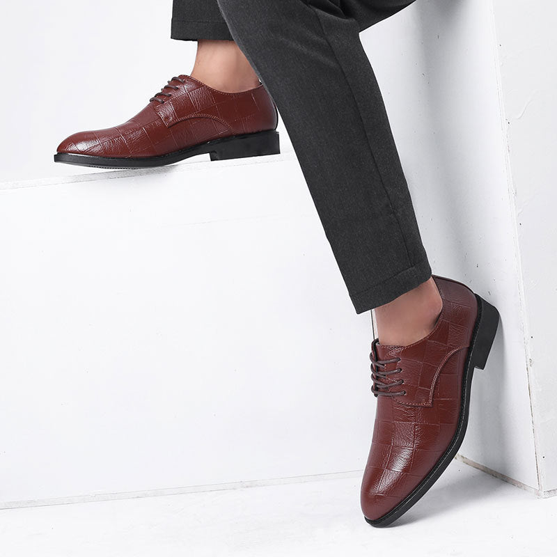 8813 leather shoes men's business formal shoes plus size casual shoes versatile pointed toe wedding shoes dropshipping available