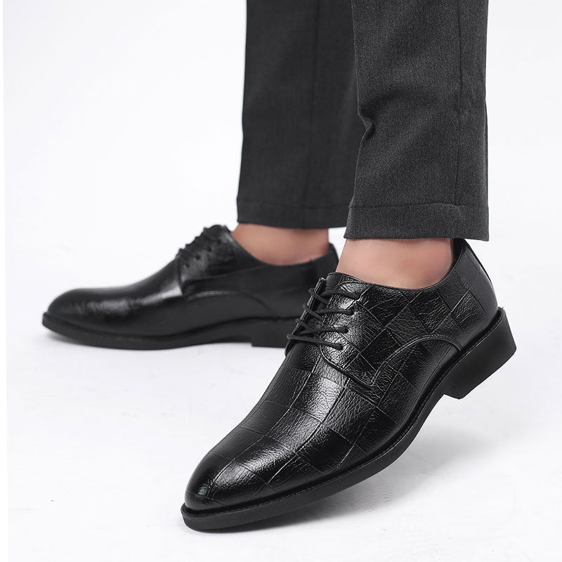 8813 leather shoes men's business formal shoes plus size casual shoes versatile pointed toe wedding shoes dropshipping available