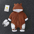 Fall and winternew arrival baby onesie 0-1 years old infant winter thickened onesie romper winter outing cotton jacket