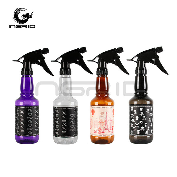 Printed round oil head kettle hairdressing spray kettle haircut high pressure watering can sprayer modeling kettle hairdressing watering can
