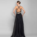 new summer european and american export dress -  slim-fit sexy sleeveless color block maxi dress