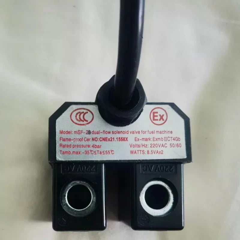 Msf-20 220vac 50/60hz explosion-proof dual-flow control solenoid valve 0.35 mpa