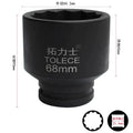 1-inch tolece 68mm 12 point socket for sino diff flange nut repairs