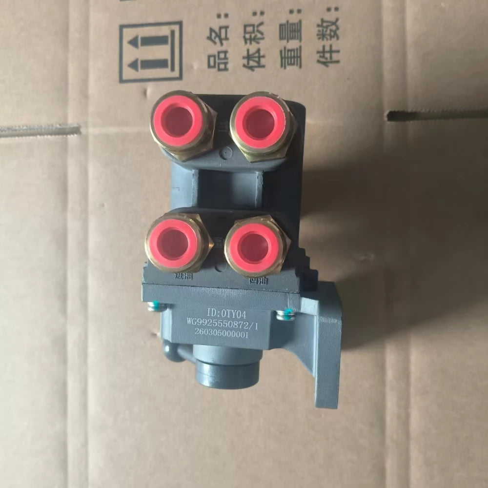 Sinotruk sitrak truck spare parts tank changeover valve wg9925550872 for sitrak oil tank electric steering valve