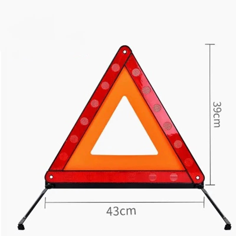 43x39 cm reflective warning triangle for folding tripod of a car