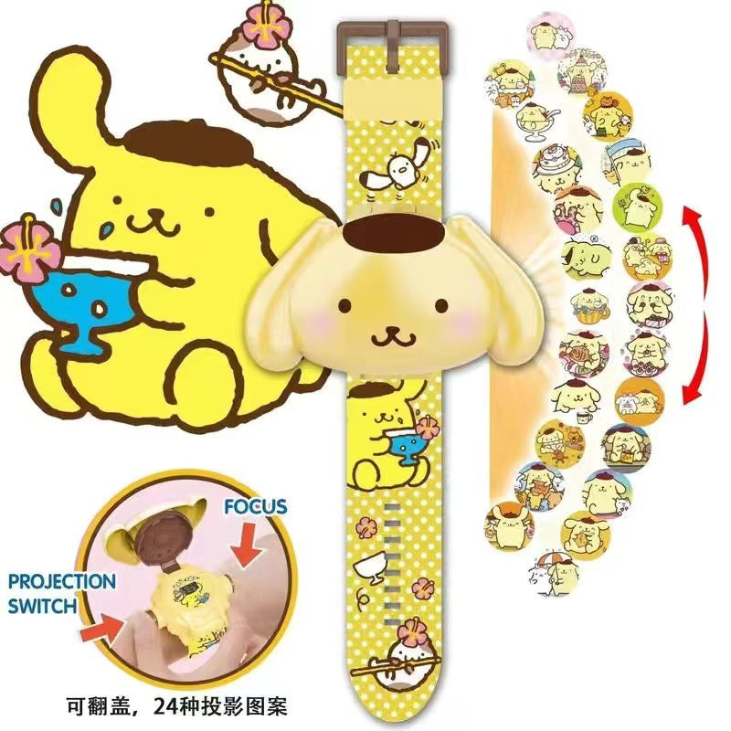 Tiktok viral hello kitty projector watch - kids' cartoon electronic watch - kuromi toy watch for boys and girls