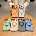 New skin-feeling anti-slip edge suitable for iphone17promax mobile phone case apple 16 metal bracket anti-fall cross-border