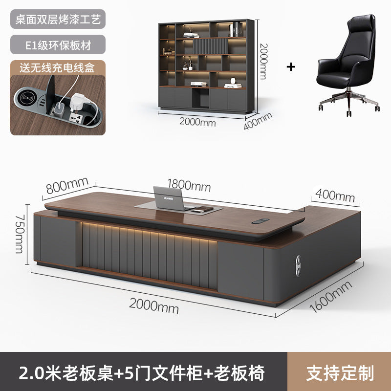 Saint li accessible luxury boss president manager supervisor desk executive desk casual modern thickened paint office desk chair