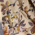 Women's floral print cutout v-neck ruffle hem long sleeve mini dress