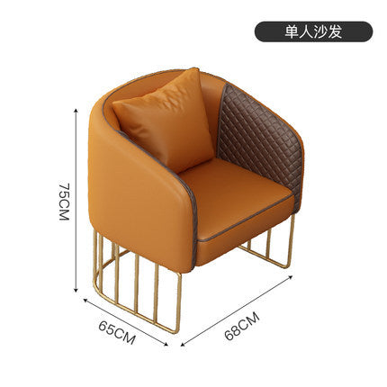 Nordic hotel sales office negotiation reception sofa office sofa combination milk tea coffee shop table and chair booth furniture