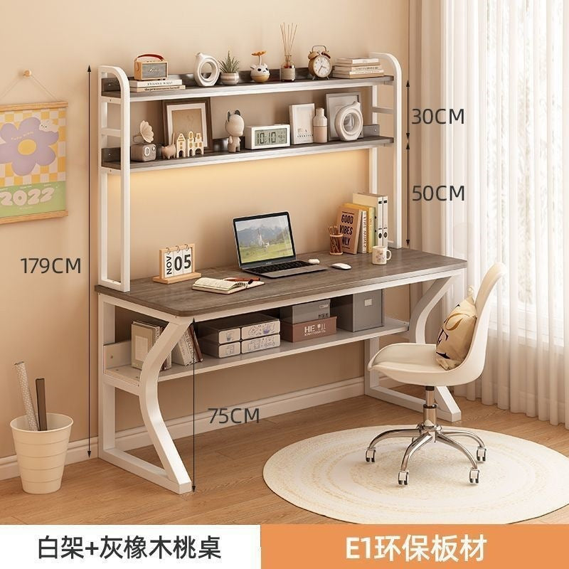 Computer desk desktop for home student study writing desk bedroom desk bookshelf all-in-one small table simple office desk