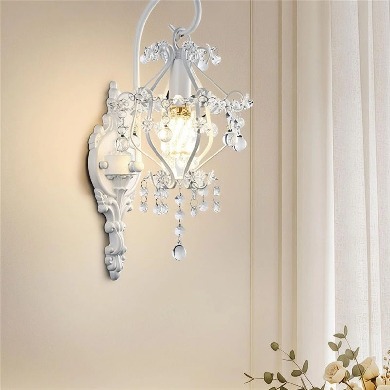 French crystal wall sconce - modern hallway, aisle, and bedroom lighting fixture - creative european & american style