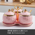 Creative ceramic spice jar set - nordic style salt shaker, high-value multifunctional seasoning container combo - wholesale