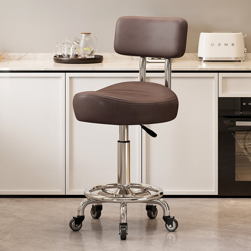 Saddle Chair Kitchen Cooking Chair Front Desk Cashier High Stool Universal Wheel Lifting Chair Beauty Barber Stool